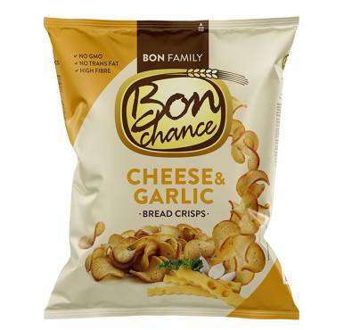 BON CHANCE bread crisps cheese and garlic 120g