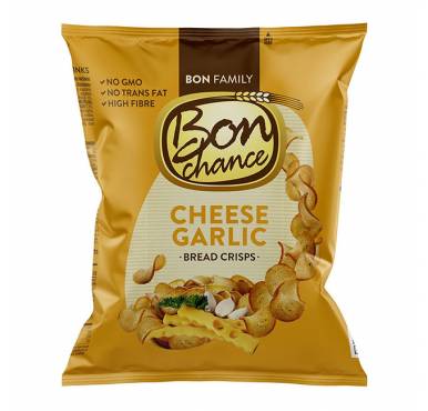 BON CHANCE bread crisps cheese and garlic 60g