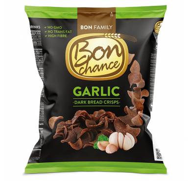 BON CHANCE dark bread crisps garlic 120g